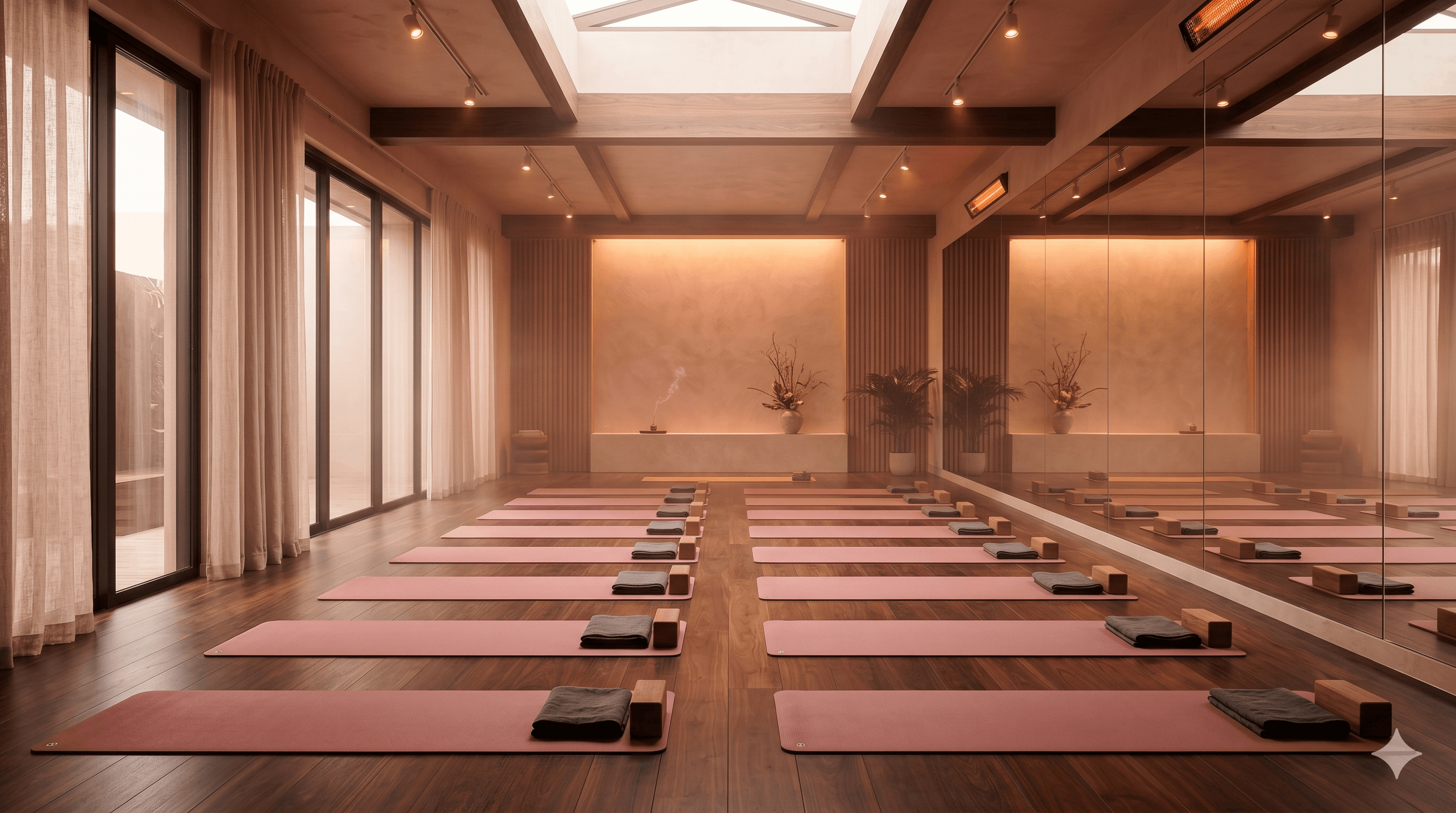 Hot Mat Pilates heated studio interior